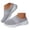 Grey, variant on Womens Mesh Walking Shoes Breathable Lightweight Slip on Walking Slippers Memory Foam Slide Sneaker for Outdoor White Size 8.5