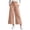 Khaki, variant on HomeDM Capris Pants for Women Wide Leg Drawstring Loose Pants Black Lounge Trousers with Pockets for Athletic Work Size L