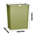 thumbnail image 3 of Kugisaki Plastic Trash Can Rectangular High Value Storage Bucket Household Pressure Ring Trash Can Living Room Toilet Bedroom Wastebasket Bucket - Green, 3 of 6