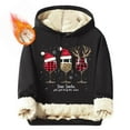 thumbnail image 1 of Sudadera con capucha para hombre, informal, a la moda, con estampado navideño, de manga larga y bolsillo, de poliéster, 1 of 5