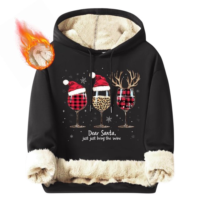 Sudadera con capucha para hombre, informal, a la moda, con estampado navideño, de manga larga y bolsillo, de poliéster
