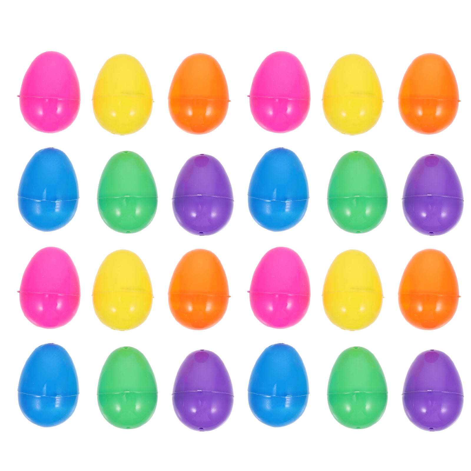 NUOLUX 24Pcs Plastic Easter Eggs Empty Easter Eggs Fillable Plastic