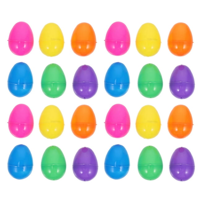 24Pcs Plastic Easter Eggs Empty Easter Eggs Fillable Plastic Eggs Gift