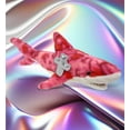thumbnail image 5 of DolliBu Pink Tie-Dye Shark Stuffed Animal with Silver Cross Plush - Religious Baptism Gifts for Boys and Girls, Dedication Christening Gifts Plush Prayer Toy Healing Stuffed Animal - 23 Inches, 5 of 6