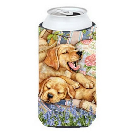 

Yellow Labrador Deck Pups Tall Boy Can cooler Hugger