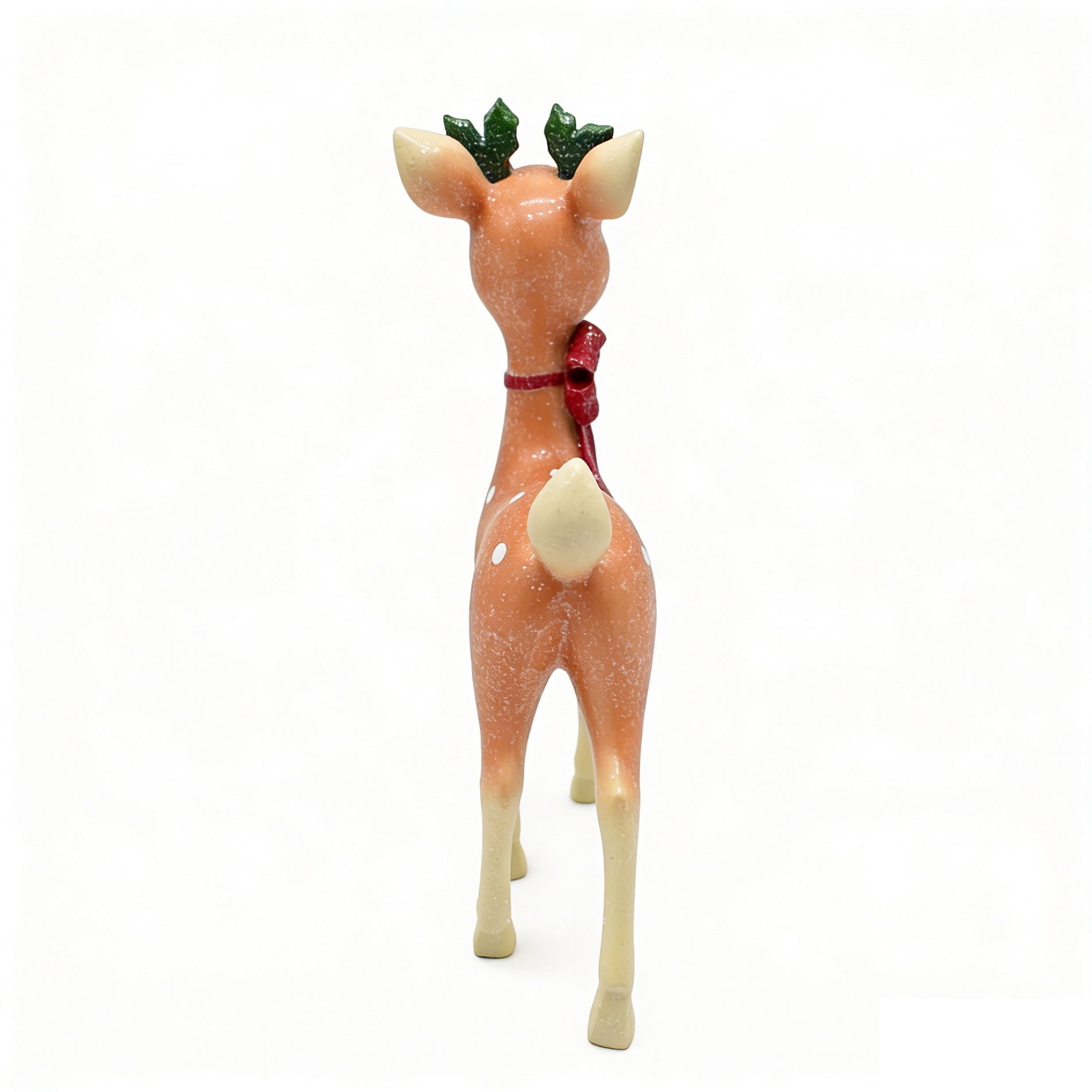 Standing Deer with Red Bow Christmas Decoration, Multicolor, 11", by Holiday Time