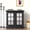 Black (2 Doors), variant on 45" Modern Buffet Sideboard Cabinet, Storage Cabinet with 3 Acrylic Mirrored Doors & Adjustable Shelves, Freestanding Credenza Buffet for Dining Room, Accent Cabinet Coffee Bar, White
