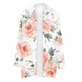 thumbnail image 6 of Dyegold Lightweight Cardigans For Women Dressy Casual Floral Print Vintage Sweaters Long Sleeve Drape Open Front Outwear, 6 of 7