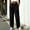 Black, variant on Gifts YYV Hiking Pants Women Elastic Waist Pants Wide Leg Trousers Casual Loose Fit With Pockets Split Hem Comfortable Daily Wear White XXL