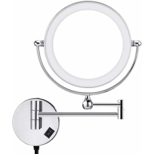 Illuminated online cosmetic mirror