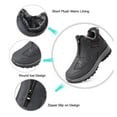 thumbnail image 5 of Cyiecw Winter Snow Boots for Women Men Slip on Waterproof Boots Insulated Warm Fur Lined Walking Outdoor Ankle Booties,Size 5-12, 5 of 7