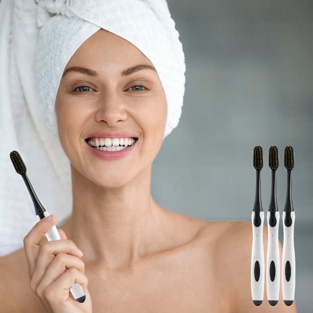Cepillos de dientes manuales, extra suaves. Exquisito cepillo de dientes para adultos de cabeza estrecha y dorada con cerdas suaves empaquetadas individualmente para uso doméstico y una experiencia su