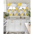 thumbnail image 4 of Yellow Flowers Swag Curtains for Living Room/Bedroom Windows, Retro Country Pastoral Garden Florals Kitchen Curtains and Valances Set 36 Inch Length, Light Filtering Swags Valance Curtain Panels, 4 of 5