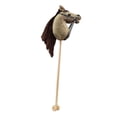 thumbnail image 1 of Fiocias Jouet Cheval en Peluche Perche en Peluche Cheval de Passe-Temps Perche en Bois Poignée Roues Effets Sonores Réalistes Fabriqué à la Main Construction Robuste Convient pour Enfants Cadeau Anniversaire Usage à la Maison Brun Clair, 1 of 8