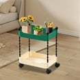 thumbnail image 5 of Two Tier Mobile Storage Cart For Snacks And Fruit Multifunctional Organizer For Kitchen Living Room And Bathroom With Ventilated Shelves And Lockable Wheels Durable Plastic Construction, 5 of 6