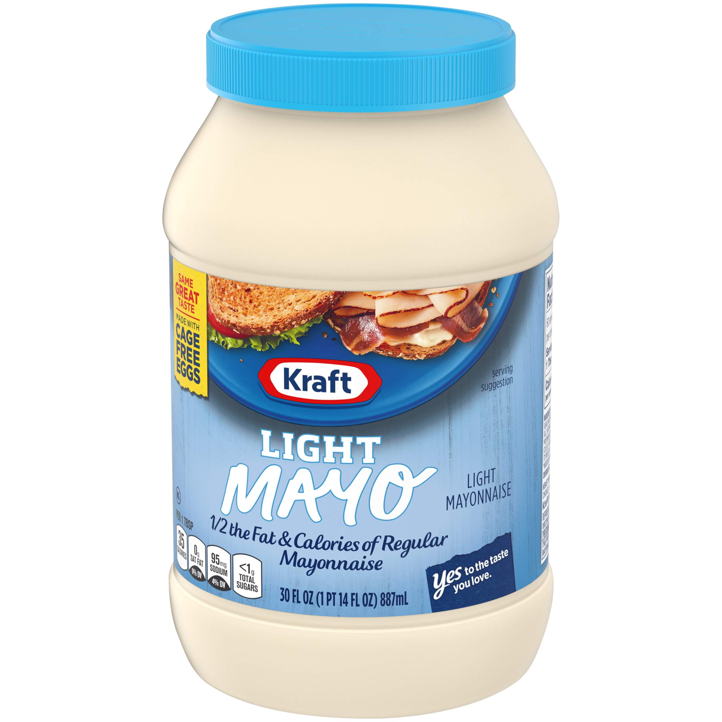 Kraft Light Mayo, 30 fl oz Jar (Pack of 10)
