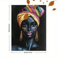 thumbnail image 3 of African Woman Headwrap Canvas Painting， Suitable for Living Room， Bedroom， Office， Hallway， and Dining Room Decoration., 3 of 8