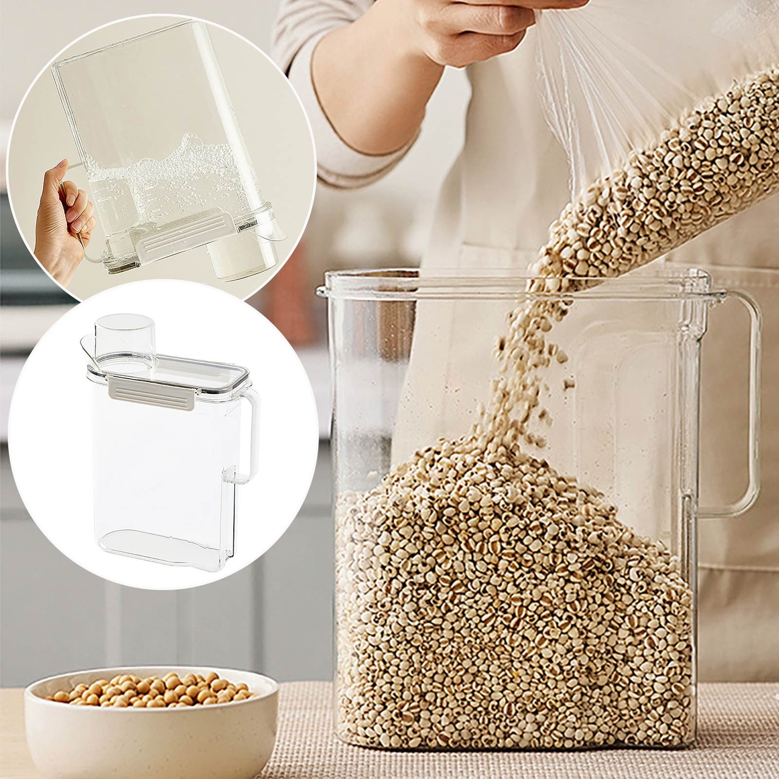 Best Gift！Japanesestyle Grain Storage Box Grain Storage Tank Grain