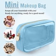 thumbnail image 3 of Compact Makeup Organizer Transparent Cosmetic Bag Waterproof Makeup Pouch for Home Travel, 3 of 8