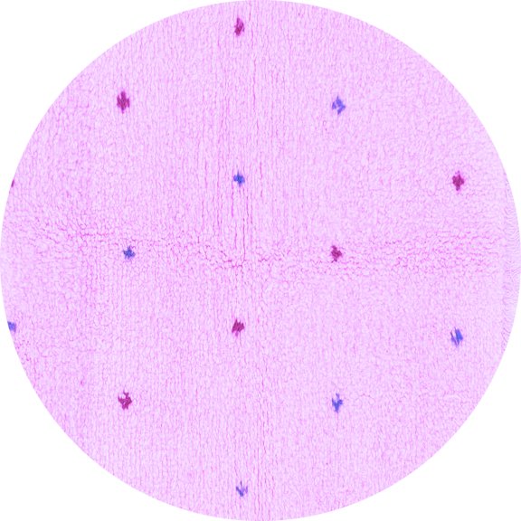 Ahgly Company Indoor Round Solid Purple Modern Area Rugs, 3' Round