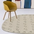 thumbnail image 3 of Beige Tufted Rug 9X13, Geometric Wool, Area Rugs, Living room, Bedroom, Oval Carpet, 3 of 6