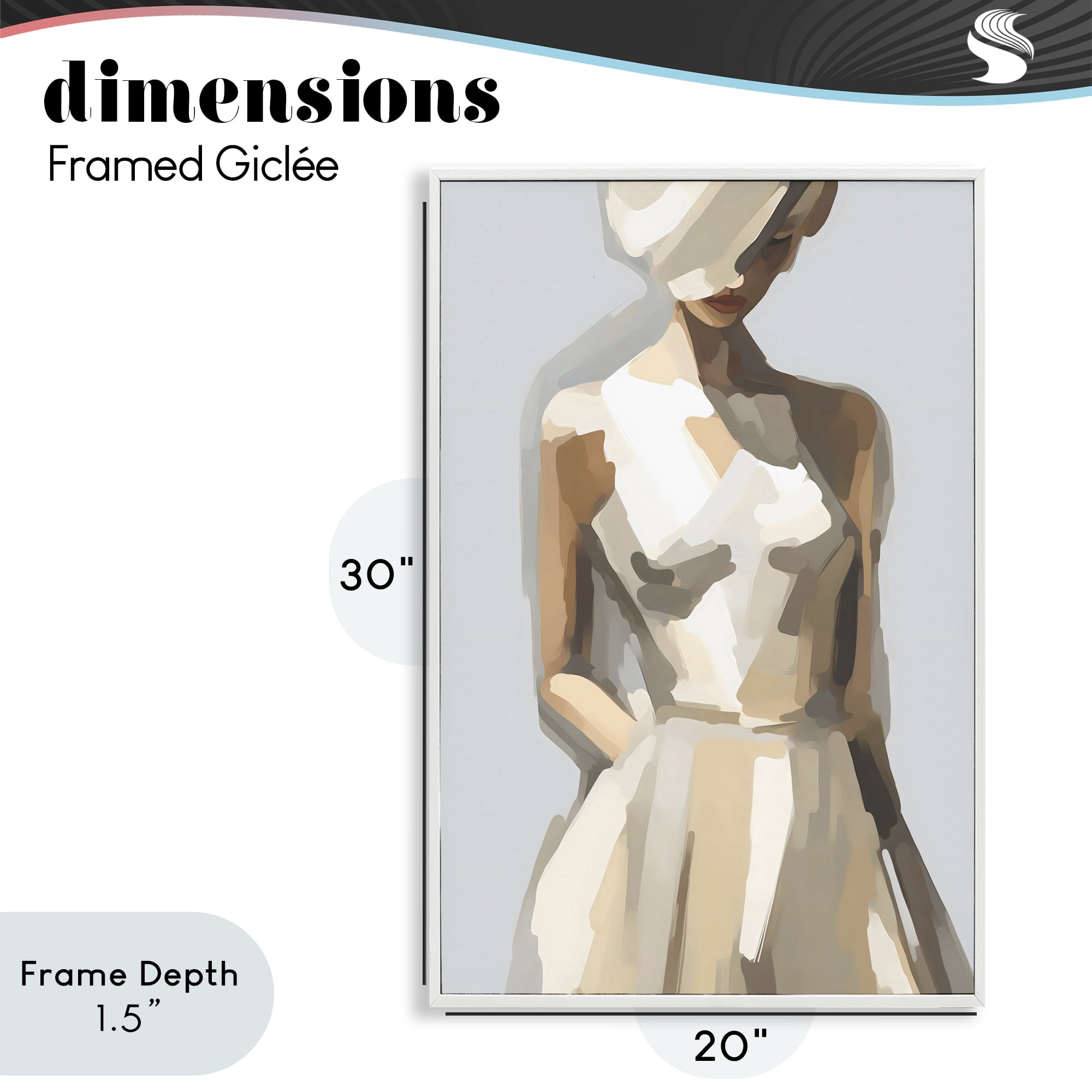 Stupell Industries Sophistication of the Muse White Framed Giclee Art, design by Creative Studio
