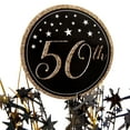 3 Pack 50th Birthday Decorations, Black and Gold 50th Anniversary