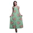 thumbnail image 1 of Bimba Robe Longue en Rayonne Imprimée Florale pour Femmes Chic Bohème Été Maxi Plage - Petite, 1 of 1