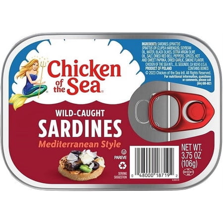 Chicken of the Sea Sardines Wild Caught Mediterranean Style