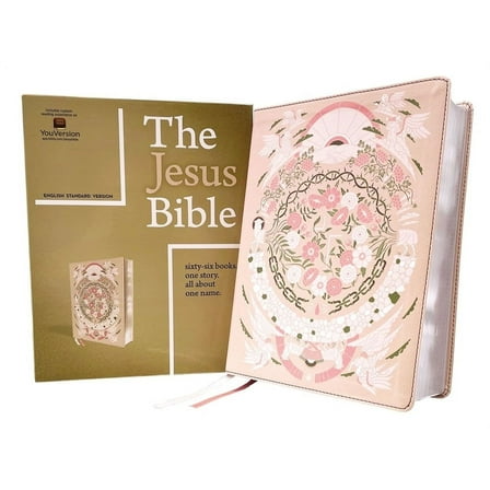 The Jesus Bible Artist Edition, Esv, Leathersoft, Peach Floral, (Hardcover)