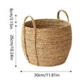 thumbnail image 3 of Seagrass Storage Basket Handwoven Natural Round Woven Basket with Sturdy Handles for Home Organization, Boho Decor, Blankets, Laundry, Toy Storage, Holder, Ideal for Living Room, Bedroom Use, 3 of 5