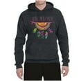 thumbnail image 3 of Colorful Neon Be Brave Dreamcatcher | Dean Russo Art Pop Culture Unisex Hoodie Sweatshirt, Heather Black, Large, 3 of 6