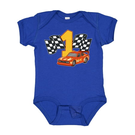 

Inktastic Number One Race Car Gift Baby Boy or Baby Girl Bodysuit