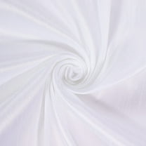 Faux Silk Poly Dupioni Shantung Fabric 100% Polyester for Apparel Home Decor Dupion By the Yard (White)