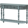 thumbnail image 3 of Modern Console Table In Living Room, 4 Drawers 1 Shelf, Antique Blue, And Solid Wood Blue Table, Spacious Storage With & Room Essential,, 3 of 6