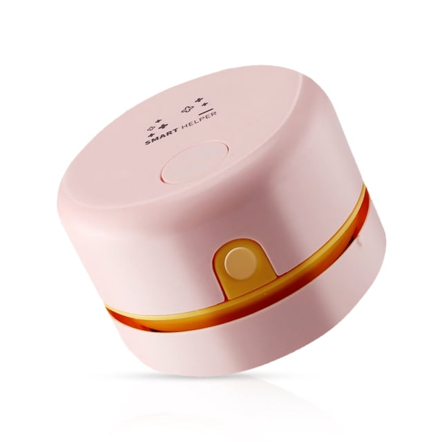 Mini colector de polvo de barredura de vacío Herramienta de limpieza desmontable con cepillo Malla de mesa de mesa Kit de la computadora suministros para el hogar recargable rosa kenally HA011647-05B
