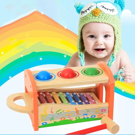 Cheers Wooden Children Kids 8 Notes Musical Xylophone Piano Instrument ...