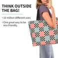 thumbnail image 2 of Easygdp Colorful Checkered Bolsas Tote para Mujer, Bolsos de Hombro para Viaje, Bolsos de Mano de Gran Capacidad para Compras y Trabajo, 2 of 8