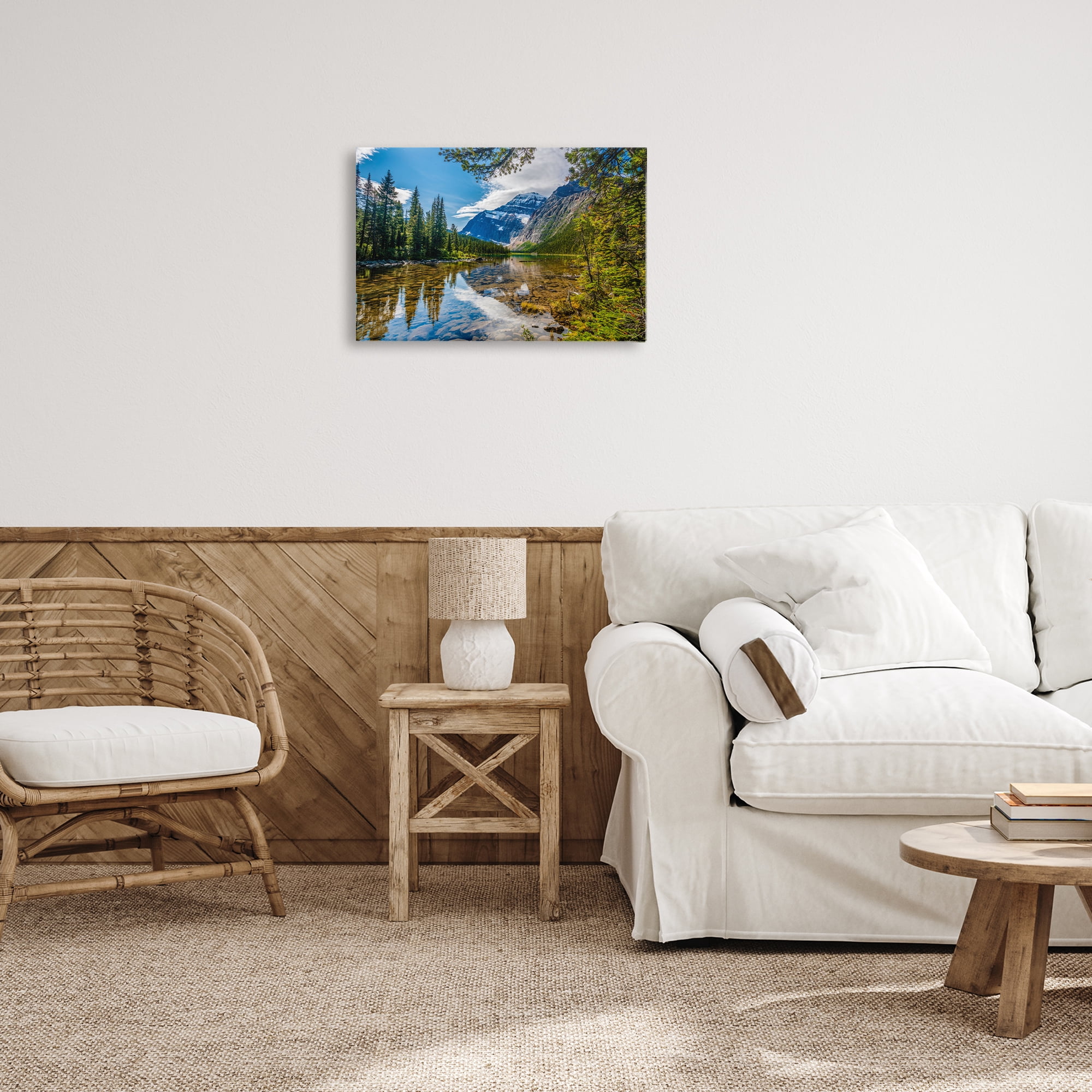 Stupell Industries Mountain Valley's Stream Landscape & Nature Photography Wrapped Canvas Art Print Wall Art, 24 x 16
