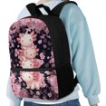 thumbnail image 4 of Uourmeti Multiple Pockets Backpack for Travel Daily Use, 17 Inch Adjustable Comfort Straps School Bag, Salamander Floral Pattern, 4 of 6