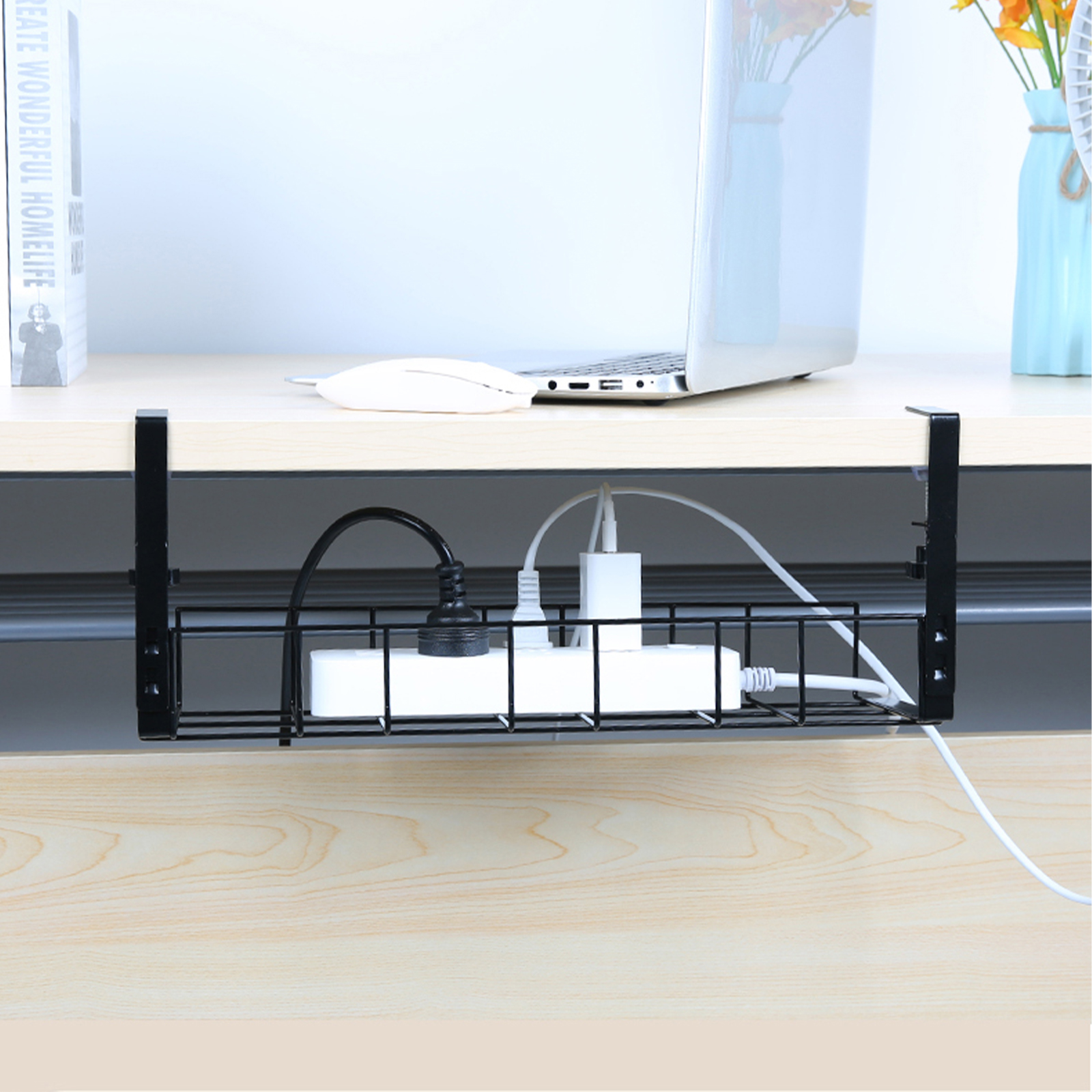 DR4 - 16'' Under Desk Cable Management Tray — Pochar LLC