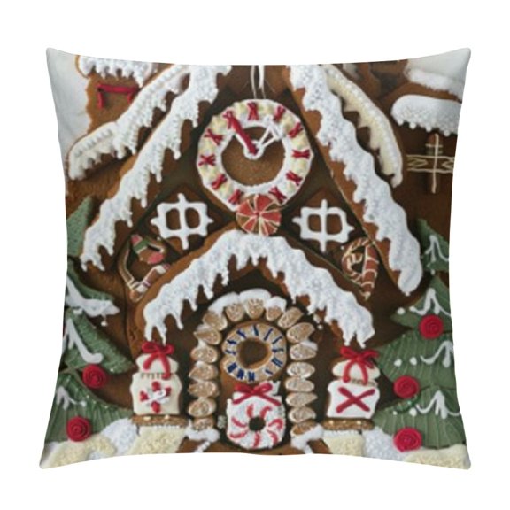 Qinduosi PCS Christmas Throw Pillow Covers, inches Embroidery Pillowcover with Hidden Zipper, White Cushion Cases Winter Holiday Pillowcovers for Couch Sofa Caravans White