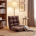 thumbnail image 3 of Giantex Chaise de Sol Réglable, Chaise Longue de Jeu à 14 Positions, Sofa Paresseux Rembourré, Café, 3 of 9