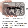 thumbnail image 7 of THKFISH Fishing Hooks Twist-Lock Hooks weedless Weighted Hooks Swimbait Hooks for Soft Plastics Weighted Hooks Saltwater Freshwater 19PCS 25PCS 30PCS 60PCS, 7 of 7