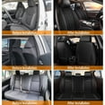 thumbnail image 6 of AOMSAZTO Car Seat Covers Full Set Fit for Toyota Camry 2012-2024 2025 Faux Leather Seat Covers Water Resistant Seat Protectors Luxury Auto Interior ( 5 Seats, Black), 6 of 7