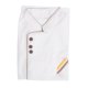 thumbnail image 1 of Long Sleeve Chef Uniform Unisex Basical Chef Tops Catering Shirt for Bakery Hotel Restaurant - Size M (White with Coffee Surple), 1 of 3