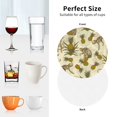 thumbnail image 6 of Pofeuu Monkeys and Pinealpples Print Coasters for Drinks, 4Pack PU Leather Coasters, Bar Drink Coasters for Tabletop Protection, Furniture from Damage-Round Shape, 6 of 6