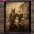thumbnail image 1 of Póster Artístico de fotografía gótica Vintage de brujería ritualística, póster impreso de conejo y monstruo, decoración de arte de pared de culto al bosque, 1 of 4