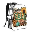 thumbnail image 3 of Honeii Happy Fall Y'All Print Clear Backpack Heavy Duty Transparent Bag 17" See Through BookBag for Women Men Adults Work Festival Sports Travel, 3 of 7