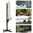 thumbnail image 2 of Ainfox 10ft Double Top Heavy-Duty Patio Cantilever Umbrella with Cross Base,5-Year-Non-Fading Outdoor Large Offset Hanging Aluminum Rotation Sun Shade Umbrella with 360°Rotation Adjustable，Beige, 2 of 11